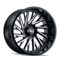 Cali Off-Road Purge GLOSS BLACK MILLED 24x14 ET-76 8X170 CB125.1