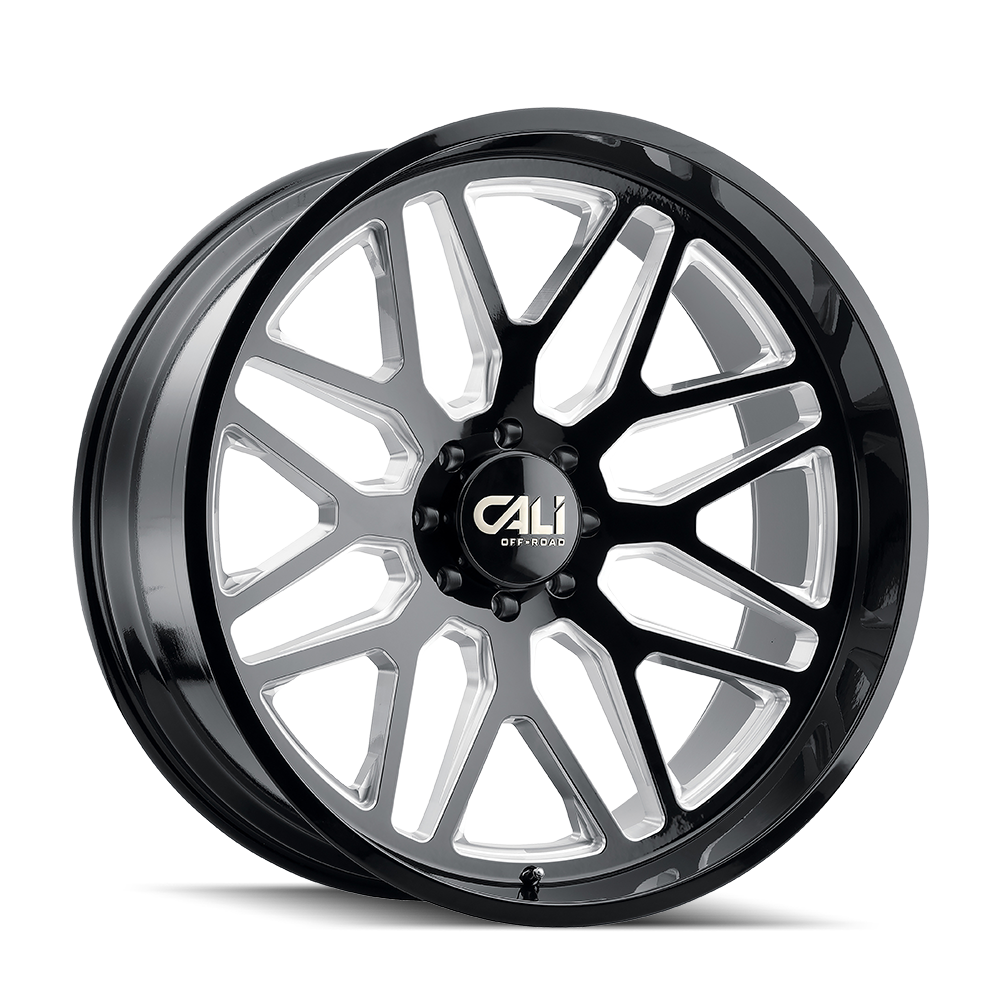 Cali Off-Road Invader GLOSS BLACK MILLED 20x12 ET-51 6X139.7 CB106.1