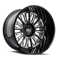 Cali Off-Road Vertex GLOSS BLACK MILLED 22x12 ET-44 8X170 CB125.1