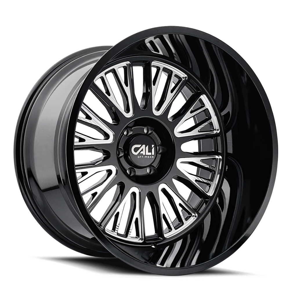Cali Off-Road Vertex GLOSS BLACK MILLED 22x12 ET-44 8X170 CB125.1