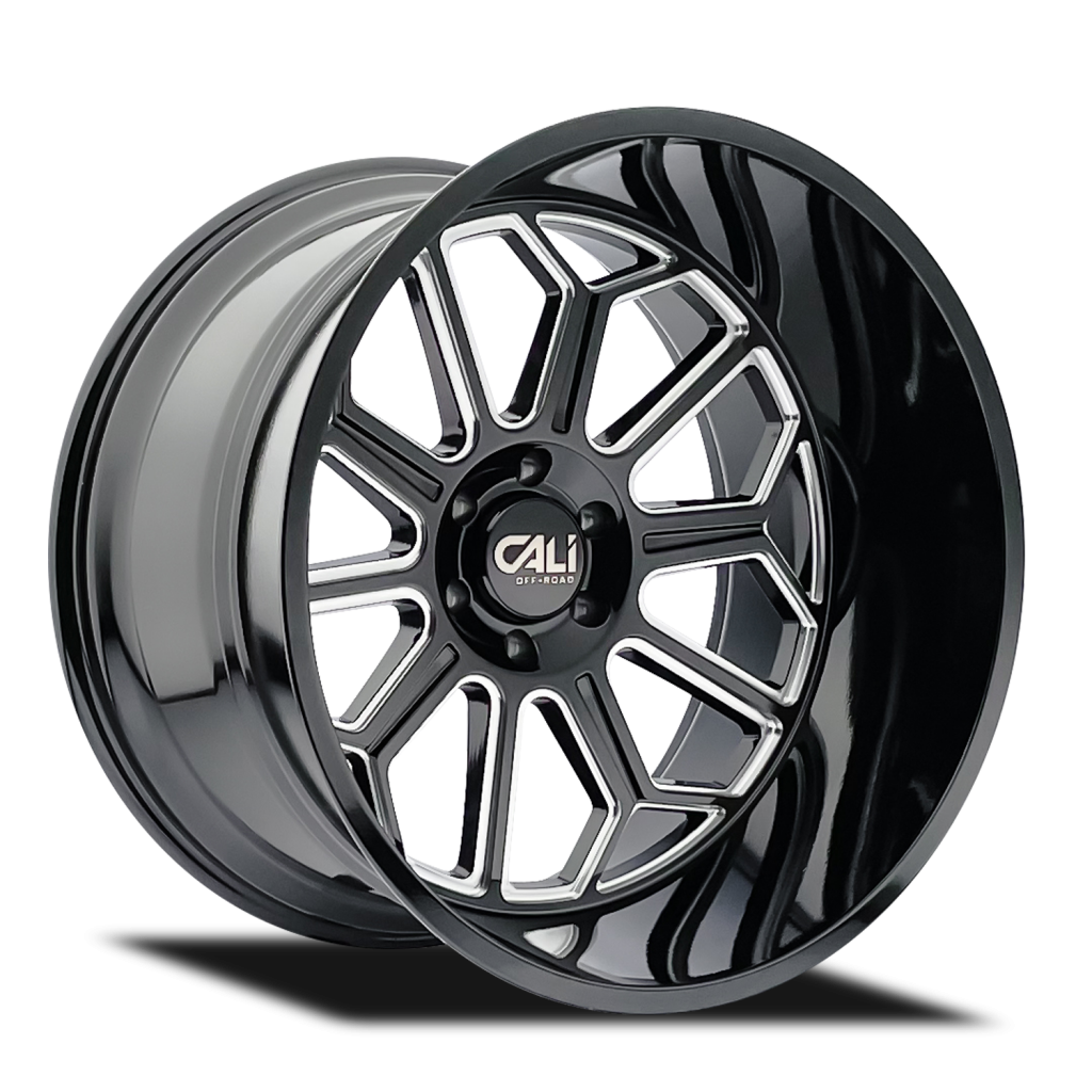 Cali Off-Road Auburn GLOSS BLACK MILLED 20x9 ET-12 6X139.7 CB106.1