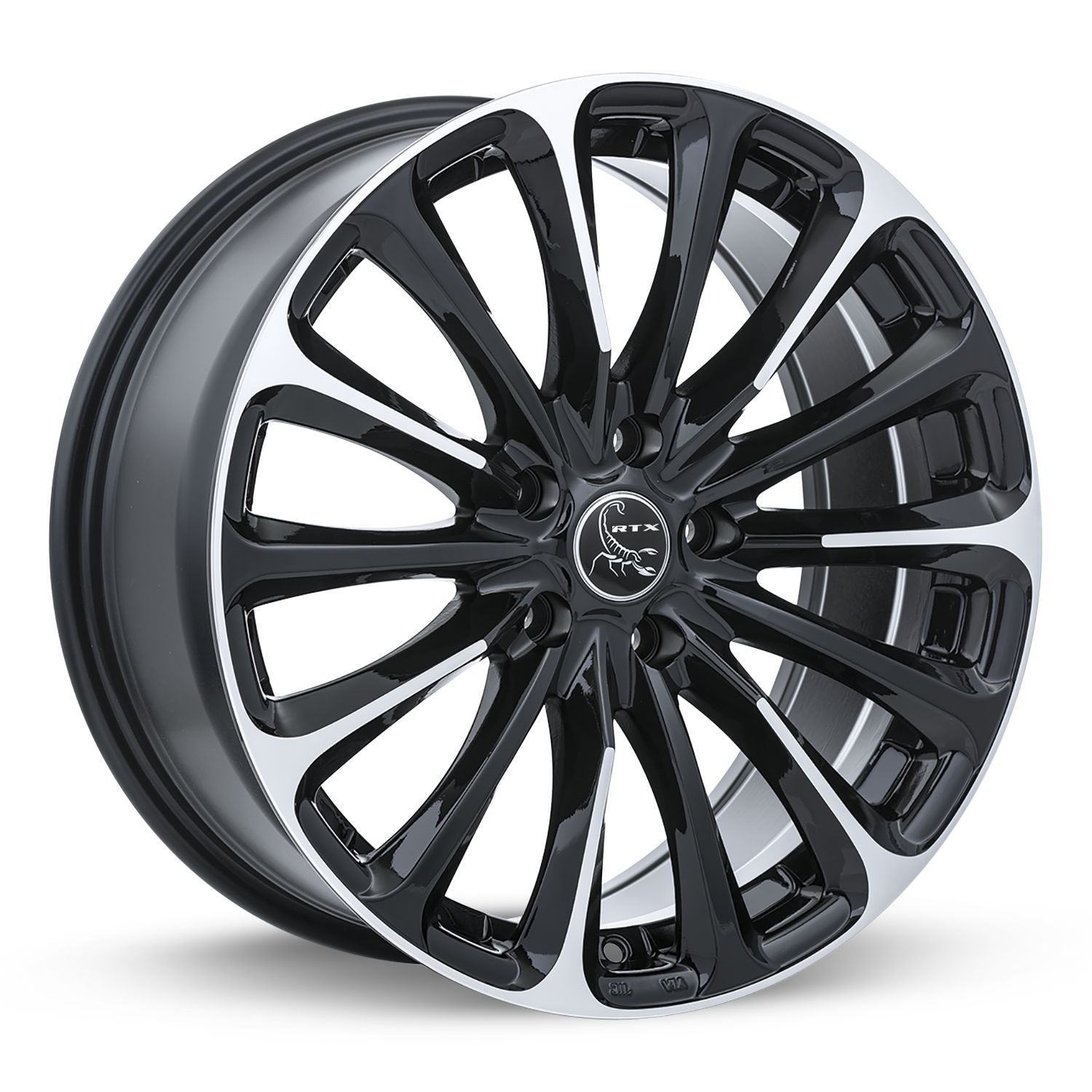 RTX Poison 16x7 5x100 ET38 CB73.1 Black Machined