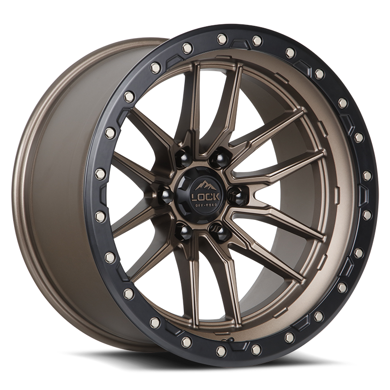 Lock Off-Road Krawler Matte Bronze W/ Matte Black Ring 20x9 ET0 6x135