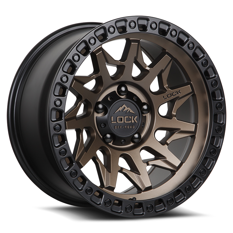 Lock Off-Road Lunatic Matte Bronze W/ Matte Black Ring 17x9 ET1 6x139.7