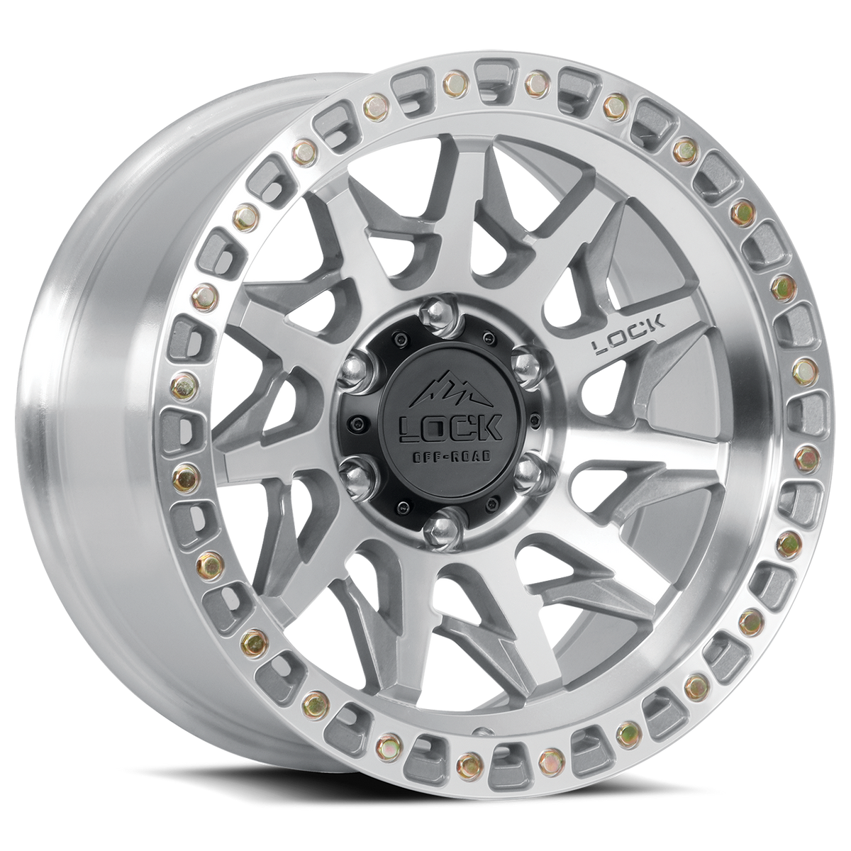 Lock Off-Road Lunatic Machine W/ Clear Coat 17x9 ET1 5x127