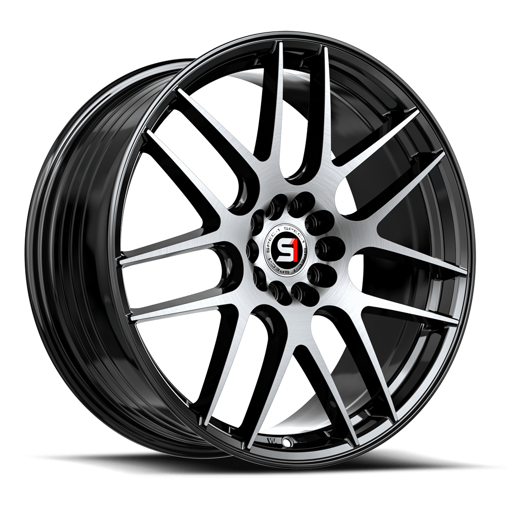 SPEC-1 RACING SP-65 17x8 5x105/5x114.3 42 Gloss Black Machined