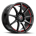 SPEC-1 RACING SP-67 17x7 5x110/5x114.3 42 Gloss Black / Red Line