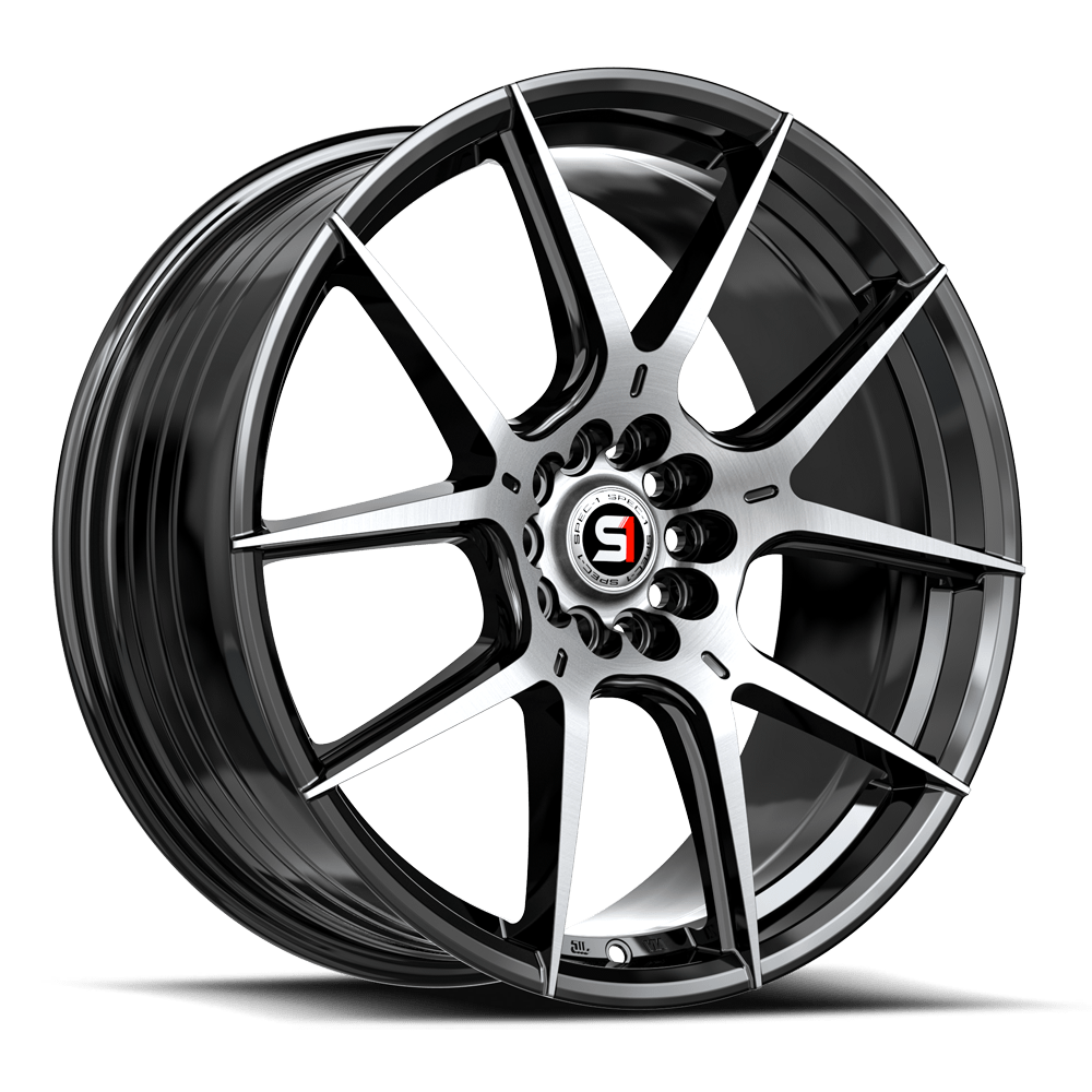 SPEC-1 RACING SP-71 18x8 5x100/5x114.3 38 Gloss Black Machined