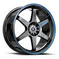 SPEC-1 RACING SPT-33 17x8 5x108/5x114.3 38 Gloss Black / Blue Line