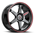 SPEC-1 RACING SPT-33 18x8.5 5x114.3/5x120 38 Gloss Black / Red Line