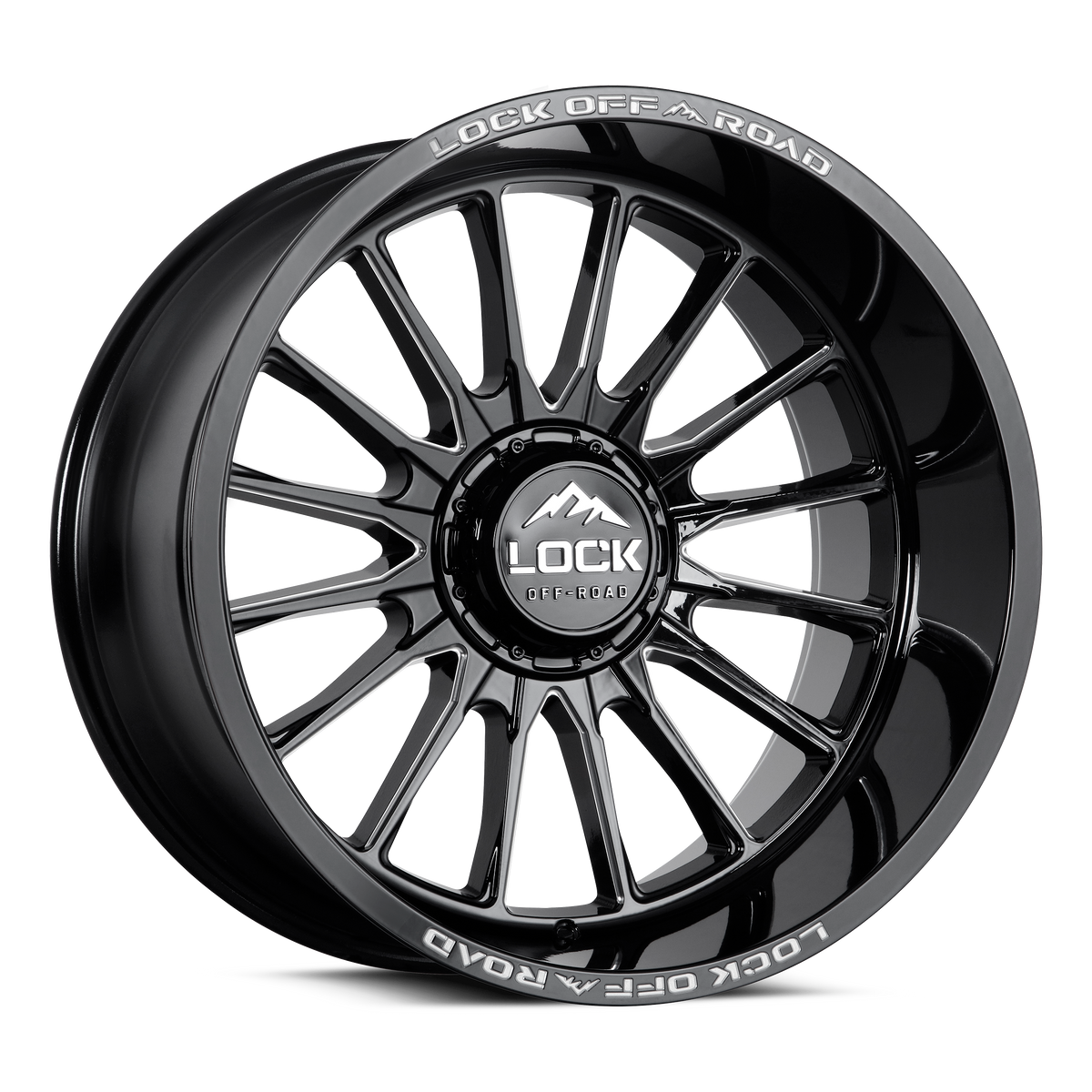 Lock Off-Road Xtreme Striker Gloss Black Milled 20x9 ET20 5x127/5x139.7