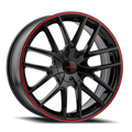 Touren TR60 Gloss Black Red Ring 17x7.5 ET42 5x100/5x114.3 CB72.6