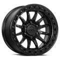Lock Off-Road Trail Matte Black W/ Gloss Black Ring 20x9 ET20 6x139.7