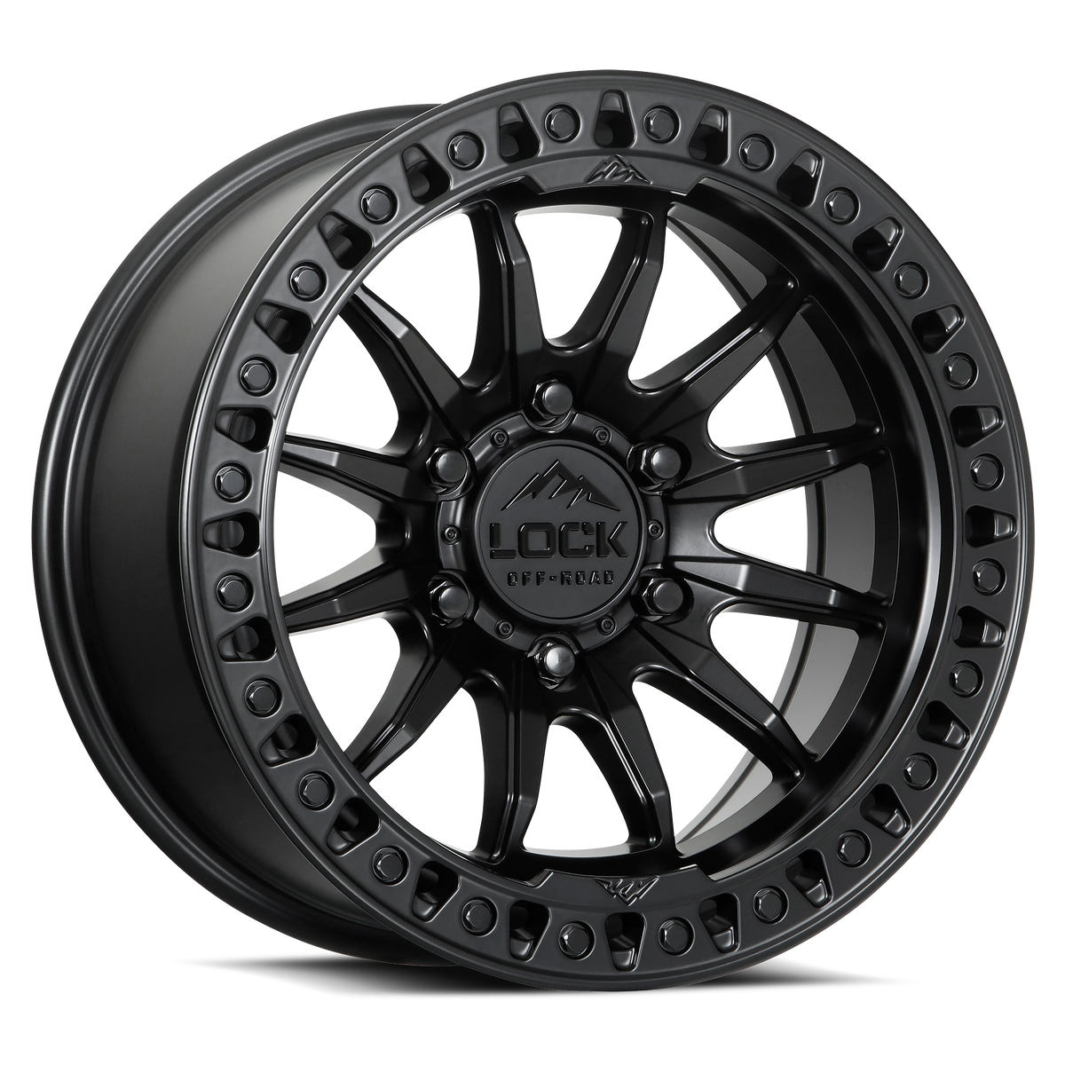 Lock Off-Road Trail Matte Black 17x9 ET1 6x135