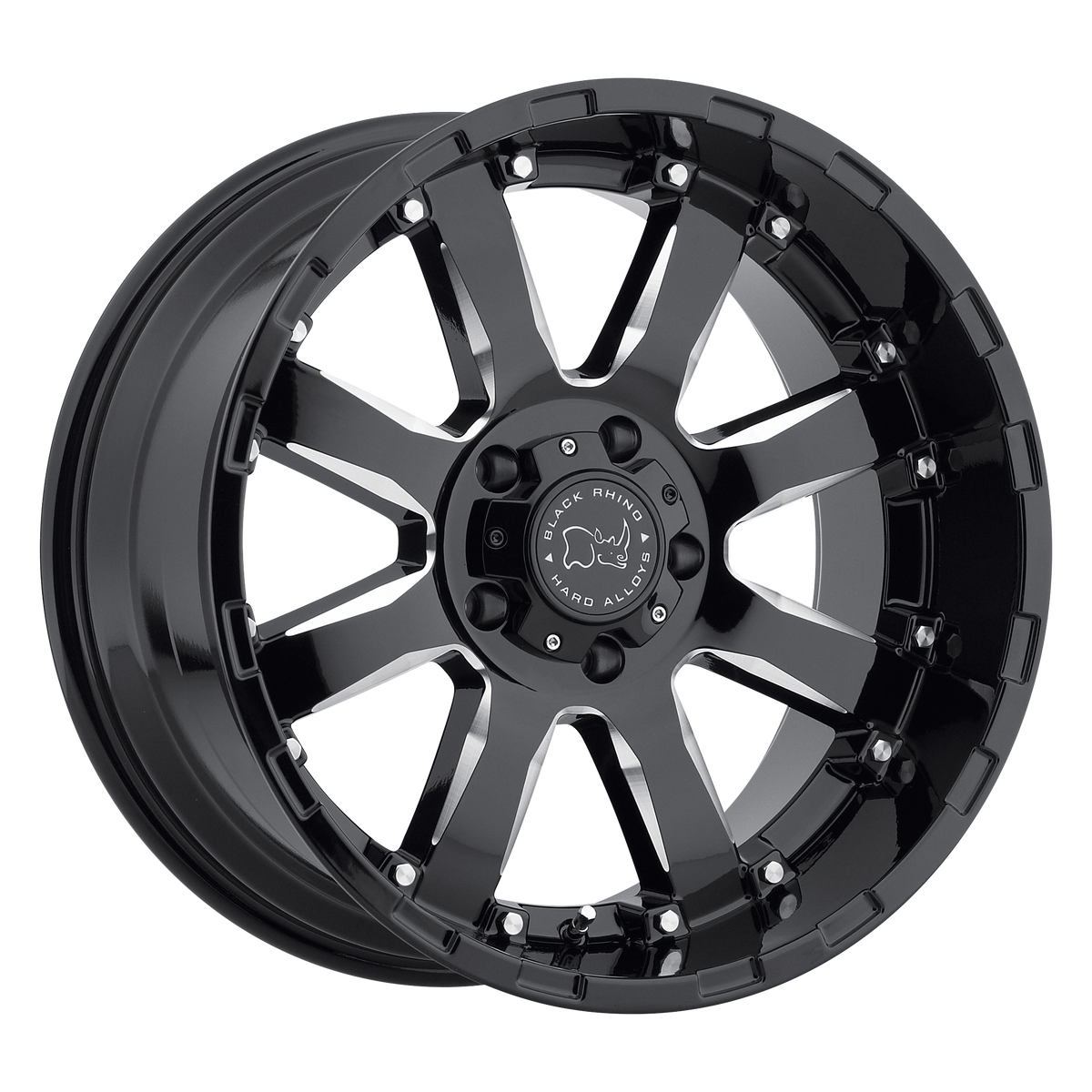 Black Rhino Sierra Gloss Black w/ Milled Spokes 20x10 ET-23 5x127 CB78.1
