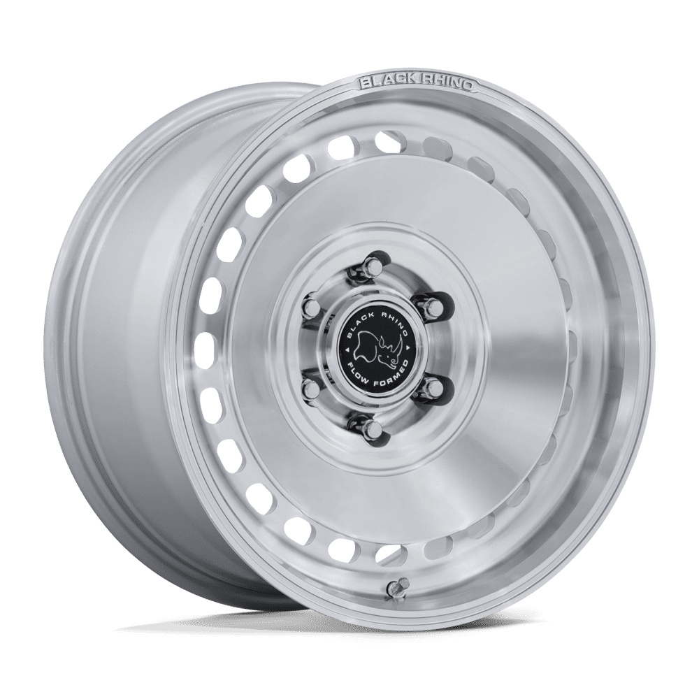 Black Rhino Basin Gloss Silver W/ Machined Face 17x8.5 ET25 6x139.7 CB106.1