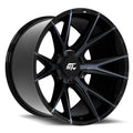 GT Offroad Fusion 22x10   CB: 125.2  BP: 8x165.1/8x170   ET: -18  Gloss Black Titanium Face