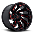Fuel D755 Reaction Gloss Black Milled W/ Red Tint 17x9 ET1 5x114.3/5x127 CB78.1