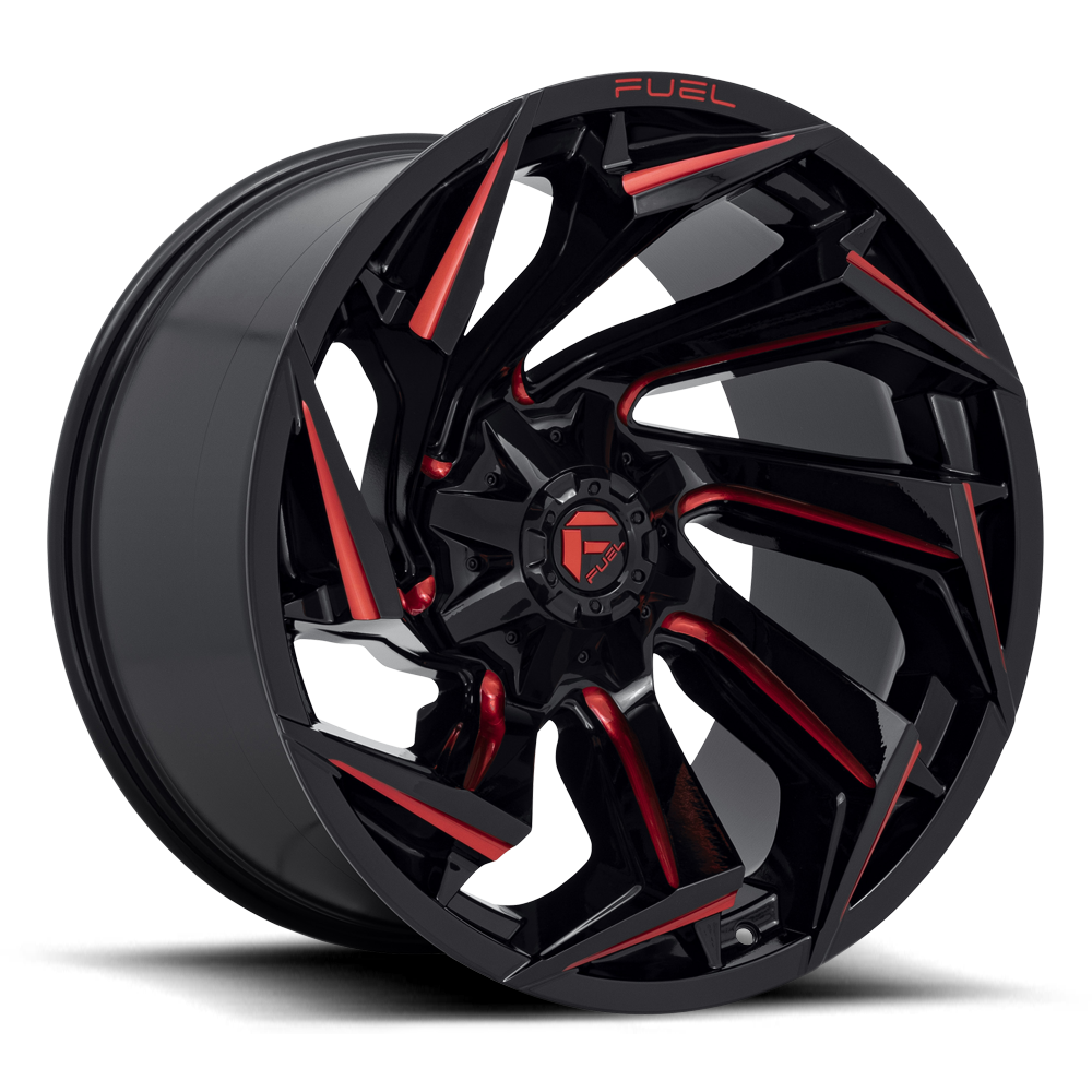 Fuel D755 Reaction Gloss Black Milled W/ Red Tint 17x9 ET1 5x114.3/5x127 CB78.1