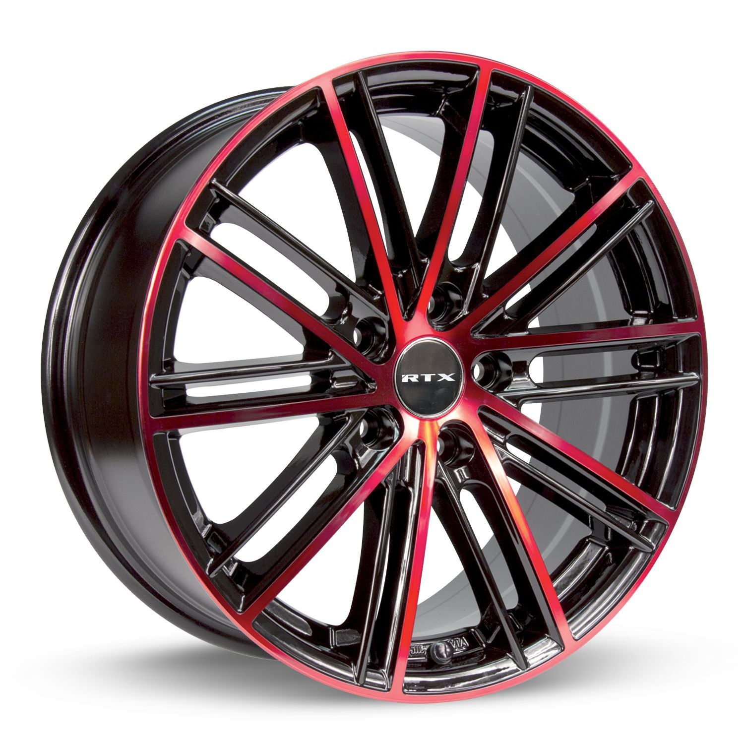 RTX Strobe 5 • Black Machined Red • 18x8 5x114.3 Offset 45 CB 73.1