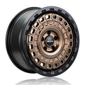 RTX Overland 17x7.5 5x114.3 Offset 35 CB 67.1 Satin Bronze Black Lip