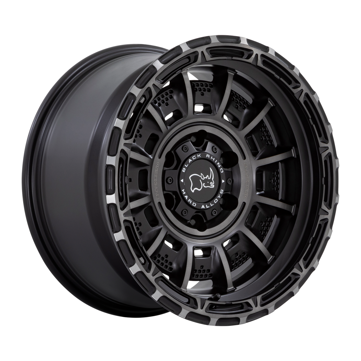Black Rhino Legion Matte Black Gray Tint 17x9 ET-12 6x139.7 CB106.1