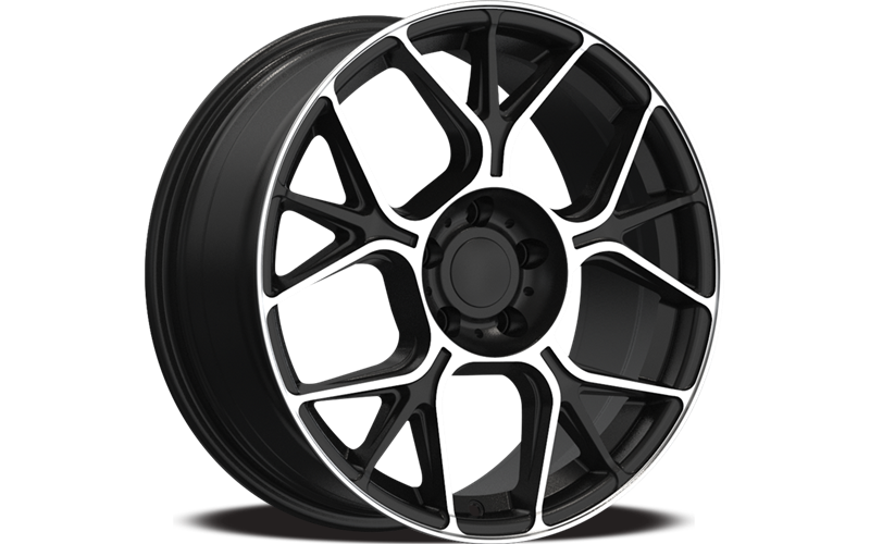 YKW Wheels MR4 18x8 5x114.3 offset 35 cb 72.6 Gloss black Machined Face