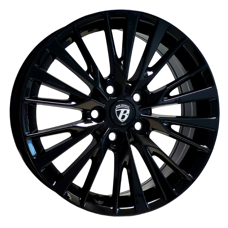 Bad Boy Wheels PWR859 18x8 5x114.3 offset 45 cb 60.1 noir lustré