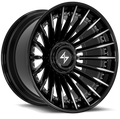 SENTALI BFX BFX1 24x14 5x127/5x139.7 -76 Gloss Black Lip / Gloss Black Milled Ct