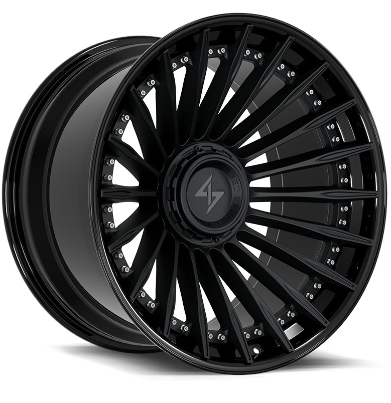 SENTALI BFX BFX1 24x12 6x135/6x139.7 -44 Gloss Black Lip / Matte Black Centre