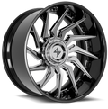 SENTALI BFX BFX4 22x10 8x165.1/8x170 -24 Gloss Black Lip / Chrome Centre