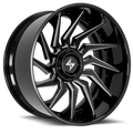 SENTALI BFX BFX4 24x14 5x127/5x139.7 -76 Gloss Black Lip / Gloss Black Milled Ct