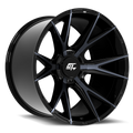 GT Offroad Fusion 20x9   CB: 78.1  5x127 | 5x139.7   Offset 12  Gloss Black Titanium Face